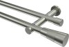 10193312-1039 Gardinenstange Edelstahl-Optik 20 mm Ø 2-läufig PLATON - Tanara (ohne Ringe)