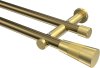 10193312-109538 Gardinenstange Metall 20 mm Ø 2-läufig PLATON - Tanara Messing Antik / Messing-Optik (ohne Ringe)
