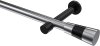 10193325-101229 Gardinenstange Metall 20 mm Ø PRESTIGE - Tanara Chrom / Schwarz (ohne Ringe)
