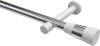 10193325-101232 Gardinenstange Metall 20 mm Ø PRESTIGE - Tanara Chrom / Weiß (ohne Ringe)