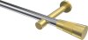 10193325-101238 Gardinenstange Metall 20 mm Ø PRESTIGE - Tanara Chrom / Messing-Optik (ohne Ringe)
