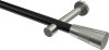 10193325-102939 Gardinenstange Metall 20 mm Ø PRESTIGE - Tanara Schwarz / Edelstahl-Optik (ohne Ringe)