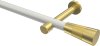 10193325-103238 Gardinenstange Metall 20 mm Ø PRESTIGE - Tanara Weiß / Messing-Optik (ohne Ringe)
