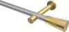 10193325-103338 Gardinenstange Metall 20 mm Ø PRESTIGE - Tanara Silbergrau / Messing-Optik (ohne Ringe)