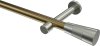 10193325-109539 Gardinenstange Metall 20 mm Ø PRESTIGE - Tanara Messing Antik / Edelstahl-Optik (ohne Ringe)