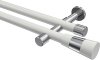 10193326-103212 Gardinenstange Metall 20 mm Ø 2-läufig PRESTIGE - Tanara Weiß / Chrom (ohne Ringe)