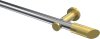 10193411-101238 Gardinenstange Metall 20 mm Ø PLATON - Verano Chrom / Messing-Optik (ohne Ringe)