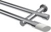 10193412-10121232 Gardinenstange Metall 20 mm Ø 2-läufig PLATON - Verano Chrom (ohne Ringe)