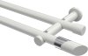 10193412-1032 Gardinenstange Metall 20 mm Ø 2-läufig PLATON - Verano Weiß (ohne Ringe)