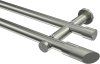 10193412-1039 Gardinenstange Edelstahl-Optik 20 mm Ø 2-läufig PLATON - Verano (ohne Ringe)