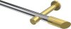 10193425-101238 Gardinenstange Metall 20 mm Ø PRESTIGE - Verano Chrom / Messing-Optik (ohne Ringe)
