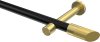 10193425-102938 Gardinenstange Metall 20 mm Ø PRESTIGE - Verano Schwarz / Messing-Optik (ohne Ringe)