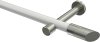 10193425-103239 Gardinenstange Metall 20 mm Ø PRESTIGE - Verano Weiß / Edelstahl-Optik (ohne Ringe)