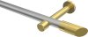 10193425-103338 Gardinenstange Metall 20 mm Ø PRESTIGE - Verano Silbergrau / Messing-Optik (ohne Ringe)