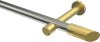 10193425-103938 Gardinenstange Edelstahl-Optik / Messing-Optik 20 mm Ø PRESTIGE - Verano (ohne Ringe)