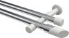 10193426-101232 Gardinenstange Metall 20 mm Ø 2-läufig PRESTIGE - Verano Chrom / Weiß (ohne Ringe)