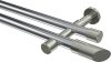 10193426-101239 Gardinenstange Metall 20 mm Ø 2-läufig PRESTIGE - Verano Chrom / Edelstahl-Optik (ohne Ringe)