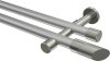 10193426-103339 Gardinenstange Metall 20 mm Ø 2-läufig PRESTIGE - Verano Silbergrau / Edelstahl-Optik (ohne Ringe)