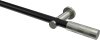 10193511-102939 Gardinenstange Metall 20 mm Ø PLATON - Mavell Schwarz / Edelstahl-Optik (ohne Ringe)