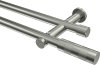 10193512-1039 Gardinenstange Edelstahl-Optik 20 mm Ø 2-läufig PLATON - Mavell (ohne Ringe)