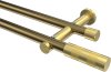 10193512-109538 Gardinenstange Metall 20 mm Ø 2-läufig PLATON - Mavell Messing Antik / Messing-Optik (ohne Ringe)