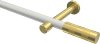 10193525-103238 Gardinenstange Metall 20 mm Ø PRESTIGE - Mavell Weiß / Messing-Optik (ohne Ringe)