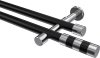 10193526-102912 Gardinenstange Metall 20 mm Ø 2-läufig PRESTIGE - Mavell Schwarz / Chrom (ohne Ringe)