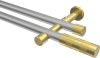 10193526-103338 Gardinenstange Metall 20 mm Ø 2-läufig PRESTIGE - Mavell Silbergrau / Messing-Optik (ohne Ringe)