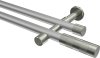 10193526-103339 Gardinenstange Metall 20 mm Ø 2-läufig PRESTIGE - Mavell Silbergrau / Edelstahl-Optik (ohne Ringe)