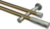 10193526-109539 Gardinenstange Metall 20 mm Ø 2-läufig PRESTIGE - Mavell Messing Antik / Edelstahl-Optik (ohne Ringe)