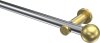 10193611-101238 Gardinenstange Metall 20 mm Ø PLATON - Luino Chrom / Messing-Optik (ohne Ringe)