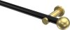 10193611-102938 Gardinenstange Metall 20 mm Ø PLATON - Luino Schwarz / Messing-Optik (ohne Ringe)