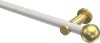 10193611-103238 Gardinenstange Metall 20 mm Ø PLATON - Luino Weiß / Messing-Optik (ohne Ringe)
