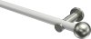 10193611-103239 Gardinenstange Metall 20 mm Ø PLATON - Luino Weiß / Edelstahl-Optik (ohne Ringe)