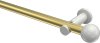 10193611-103832 Gardinenstange Metall 20 mm Ø PLATON - Luino Messing-Optik / Weiß (ohne Ringe)