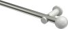 10193611-103932 Gardinenstange Metall 20 mm Ø PLATON - Luino Edelstahl-Optik / Weiß (ohne Ringe)