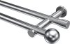 10193612-1012 Gardinenstange Metall 20 mm Ø 2-läufig PLATON - Luino Chrom (ohne Ringe)