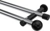 10193612-101229 Gardinenstange Metall 20 mm Ø 2-läufig PLATON - Luino Chrom / Schwarz (ohne Ringe)