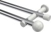10193612-101232 Gardinenstange Metall 20 mm Ø 2-läufig PLATON - Luino Chrom / Weiß (ohne Ringe)