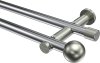 10193612-101239 Gardinenstange Metall 20 mm Ø 2-läufig PLATON - Luino Chrom / Edelstahl-Optik (ohne Ringe)