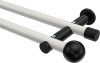10193612-103229 Gardinenstange Metall 20 mm Ø 2-läufig PLATON - Luino Weiß / Schwarz (ohne Ringe)