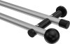 10193612-103329 Gardinenstange Metall 20 mm Ø 2-läufig PLATON - Luino Silbergrau / Schwarz (ohne Ringe)