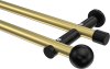10193612-103829 Gardinenstange Metall 20 mm Ø 2-läufig PLATON - Luino Messing-Optik / Schwarz (ohne Ringe)