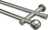 10193612-1039 Gardinenstange Edelstahl-Optik 20 mm Ø 2-läufig PLATON - Luino (ohne Ringe)