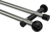 10193612-103929 Gardinenstange Metall 20 mm Ø 2-läufig PLATON - Luino Edelstahl-Optik / Schwarz (ohne Ringe)
