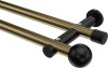10193612-109529 Gardinenstange Metall 20 mm Ø 2-läufig PLATON - Luino Messing Antik / Schwarz (ohne Ringe)