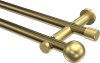 10193612-109538 Gardinenstange Metall 20 mm Ø 2-läufig PLATON - Luino Messing Antik / Messing-Optik (ohne Ringe)