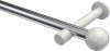 10193625-101232 Gardinenstange Metall 20 mm Ø PRESTIGE - Luino Chrom / Weiß (ohne Ringe)