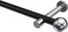 10193625-102912 Gardinenstange Metall 20 mm Ø PRESTIGE - Luino Schwarz / Chrom (ohne Ringe)