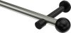 10193625-103929 Gardinenstange Metall 20 mm Ø PRESTIGE - Luino Edelstahl-Optik / Schwarz (ohne Ringe)